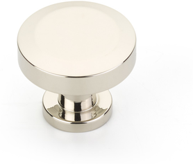 Heathrow Knob, Round, Polished Nickel, 1-1/4'' dia 550-PN