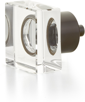 City Lights Square Glass Knob, Oil Rubbed Bronze, 1-1/4'' 57-10B