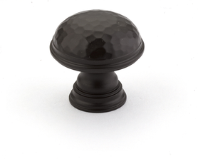 Atherton Hammered Knob, Plain Edge, Oil Rubbed Bronze, 1-1/4'' dia 570-10B