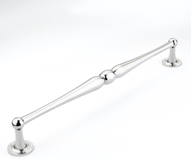 Atherton Appliance Pull, Plain Footplates, Polished Chrome, 15'' cc 581-26