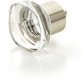 City Lights Soft Square Glass Knob, Satin Nickel, 1-1/4''  61-15