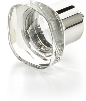 City Lights Soft Square Glass Knob, Polished Chrome, 1-1/4''  61-26