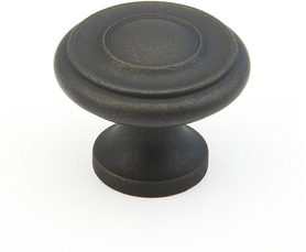 Traditional Round Knob, Distressed Bronze, 1-1/4'' dia 703-DBZ