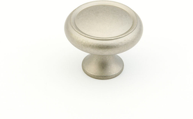 Traditional Knob, Round, Distressed Nickel, 1-1/4'' dia 711-DN