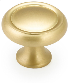 Country Knob, Round, Satin Brass, 1-1/4'' dia 711-SB