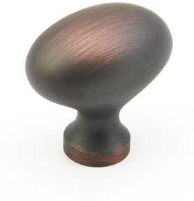 Traditional Knob, Oval, Michelangelo Bronze, 1-3/8'' dia 719-MIBZ