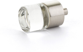 City Lights Cylinder Glass Knob, Satin Nickel, 7/8'' dia 74-15