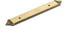 Versailles Backplate for Pull, Antique Light Polish, 96 mm cc 763-ALP