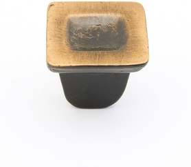 Vinci Knob, Square, Antique Bronze, 1-1/4'' 810-AZ