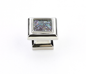 Imperial Shell Knob, Square, Polished Nickel, 1-3/8'' 818-IM/PN