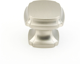 Empire Knob, Square, Satin Nickel, 1-3/8'' 882-15