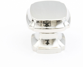 Empire Knob, Square, Polished Nickel, 1-3/8'' 882-PN