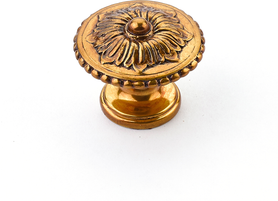 Sonata Knob, Round, Paris Brass, 1-1/4'' dia 930-PAR