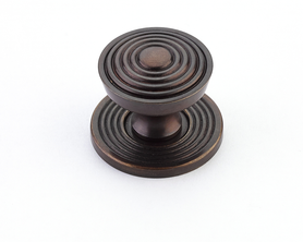 Sonata Round Knob with Backplate, Dark Antique Bronze, 1-1/8'' dia 967M-DAB