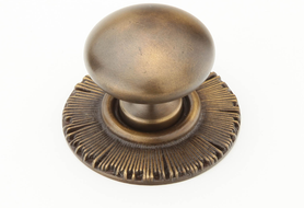 Sunburst Round Knob with Backplate, Estate Dover, 1-1/4'' dia 970-ED