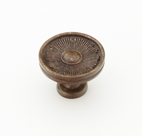 Sunburst Knob, Round, Highlighted Bronze, 1-3/8'' dia 972-HLB