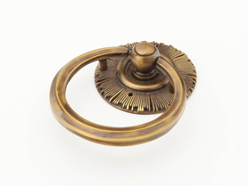 Sunburst Ring Pull with Backplate, Estate Dover, 1-3/8'' dia 977-ED