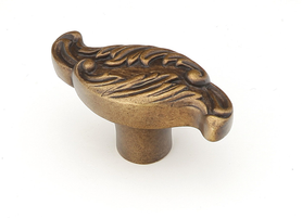 Cantata Oblong Knob, Dark Italian Antique, 7/8'' x 2'' 996-DIA