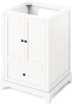 Addington 24'' White Vanity, Steel Grey Cultured Marble Vanity Top, undermount rectangle bowl VKITADD24WHSGR