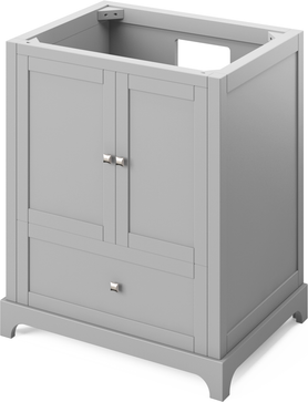 Addington 30'' Grey Vanity, Black Granite Vanity Top, undermount rectangle bowl VKITADD30GRBGR