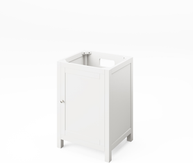 Astoria 24'' White Vanity, Steel Grey Cultured Marble Vanity Top, undermount rectangle bowl VKITAST24WHSGR