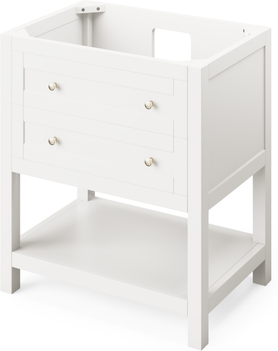 Astoria 30'' White Vanity, Calacatta Vienna Quartz Vanity Top, undermount rectangle bowl VKITAST30WHCQR