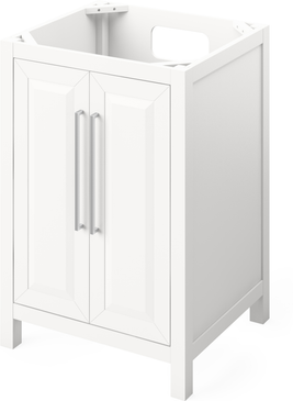 Cade 24'' White Vanity, Black Granite Vanity Top, undermount rectangle bowl VKITCAD24WHBGR