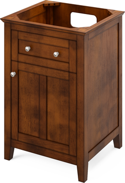 Chatham 24'' Chocolate Vanity, Calacatta Vienna Quartz Vanity Top, undermount rectangle bowl VKITCHA24CHCQR