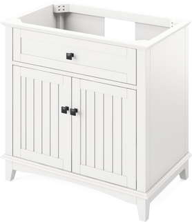 Savino 36'' White Vanity, Black Granite Vanity Top, undermount rectangle bowl VKITSAV36WHBGR