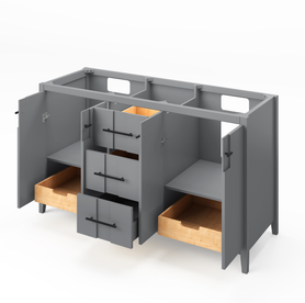 Katara 60'' Black Vanity, double bowl VN2KAT-60-BK-NT