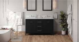 Katara 60'' Black Vanity, double bowl VN2KAT-60-BK-NT