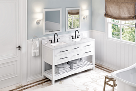 Wavecrest 60'' White Vanity, double bowl VN2WAV-60-WH-NT