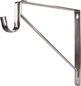 Closet Rod Brackets Satin Nickel Shelf Bracket with Rod Support for 1-5/16'' Round Closet Rods 1516SN