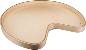 LazySusans 32'' Kidney Banded Wood Lazy Susan Shelf with Swivel BLSK32-S
