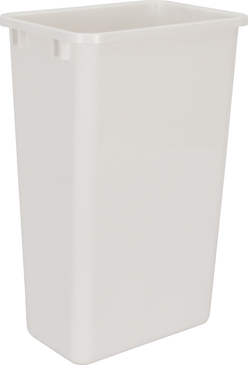Waste Solution-Wood Top Mount Single White 50 Quart Top-Mount Trashcan Pullout for 12'' Opening CAN-TMS1250W-K