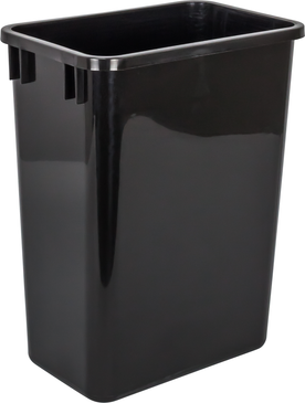 Waste Solution-Wood Top Mount Single Black 35 Quart Top-Mount Trashcan Pullout for 15'' Opening CAN-TMS1535B-K