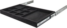 Jewelry Trays Black Felt 10-Compartment Jewelry Organizer Drawer JD1-24R-BL