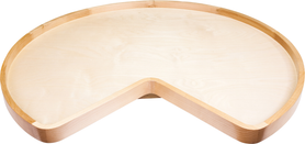 LazySusans 28'' Kidney Wood Lazy Susan Shelf with Swivel LSK28-S