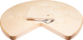 LazySusans 28'' Kidney Wood Lazy Susan Shelf with Swivel LSK28-S