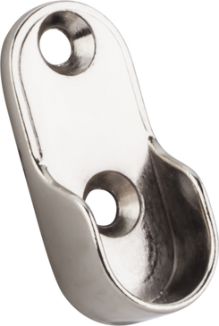 Closet Rod Brackets Satin Nickel Screw-In Mounting Bracket for Oval Closet Rods M7175-SN