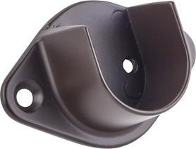 Closet Rod Brackets Dark Bronze Open Screw-In Mounting Bracket for 1'' Round Closet Rods M7250-ORB