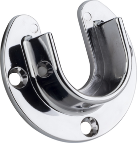 Closet Rod Brackets Chrome Open Screw-In Mounting Bracket for 1-5/16'' Round Closet Rods M7350-CH