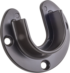 Closet Rod Brackets Dark Bronze Open Screw-In Mounting Bracket for 1-5/16'' Round Closet Rods M7350-ORB