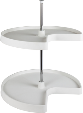 LazySusans 24'' Kidney Two-Shelf Plastic Lazy Susan Set PLSK224