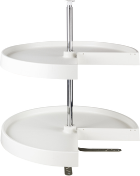 LazySusans 24'' Pie-Cut Two-Shelf Plastic Lazy Susan Set PLSP24