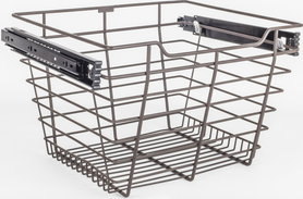 Pullout Closet Baskets Dark Bronze Closet Pullout Basket with Slides 14''D x 17''W x 11''H POB1-141711ORB