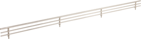 Shoe Fences 29'' Wide Satin Nickel Wire Shoe Fence for Shelving SF29-SN