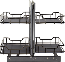 18'' Black Nickel STORAGE WITH STYLE® Full-Height Blind Corner Organizer SWS-BCFH18BN