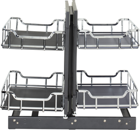 15'' Polished Chrome STORAGE WITH STYLE® Blind Corner Organizer SWS-BCS15PC