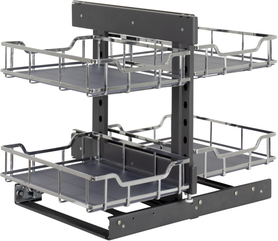 18'' Polished Chrome STORAGE WITH STYLE® Blind Corner Organizer SWS-BCS18PC